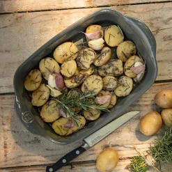 Bocal De Cuisine*alinea Petit plat à four individuel en céramique L30cm - vert cèdre