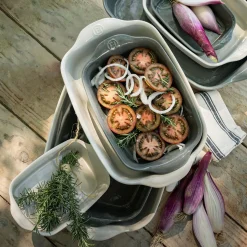 Bocal De Cuisine*alinea Petit plat à four individuel en céramique L30cm - vert cèdre