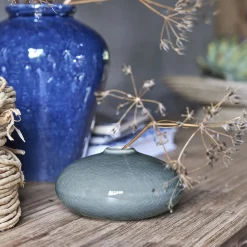 Vase*alinea Petit vase en grès H6,5cm - Bleu