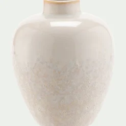 Vase*alinea Petit vase en grès texturé H12,5 - Blanc
