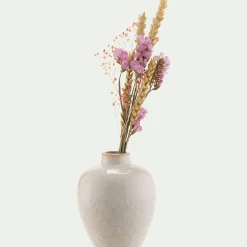 Vase*alinea Petit vase en grès texturé H12,5 - Blanc