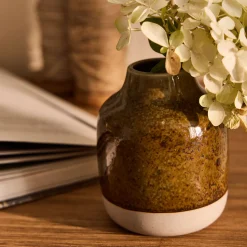 Vase*alinea Petit vase en porcelaine H11cm - Marron