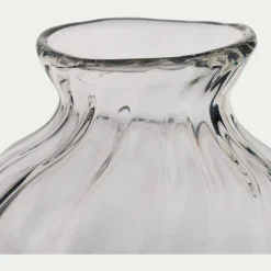 Vase*alinea Petit vase en verre à vagues 9,5cm - Transparent