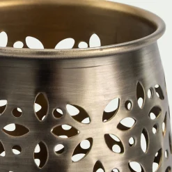 Photophore*alinea Photophore ajouré en métal H11cm - Doré