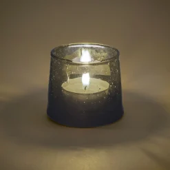 Photophore*alinea Photophore en verre bullé D6cm - transparent