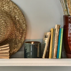 Photophore*alinea Photophore en verre D8xH8cm - Bleu