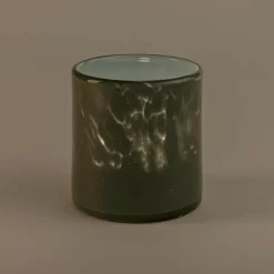 Photophore*alinea Photophore en verre D8xH8cm - Bleu