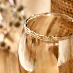 Photophore*alinea Photophore en verre D9xH10cm - Doré