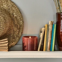 Photophore*alinea Photophore en verre D8xH8cm - Marron