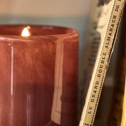 Photophore*alinea Photophore en verre D8xH8cm - Marron