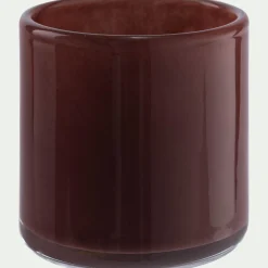 Photophore*alinea Photophore en verre D8xH8cm - Marron