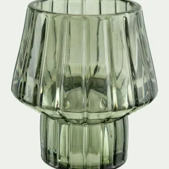 Photophore*alinea Photophore en verre H10cm - gris Vert