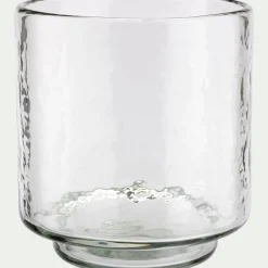 Photophore*alinea Photophore en verre trouble D13xH14cm - Transparent