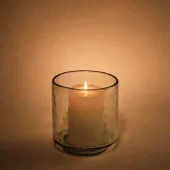 Photophore*alinea Photophore en verre trouble D13xH14cm - Transparent