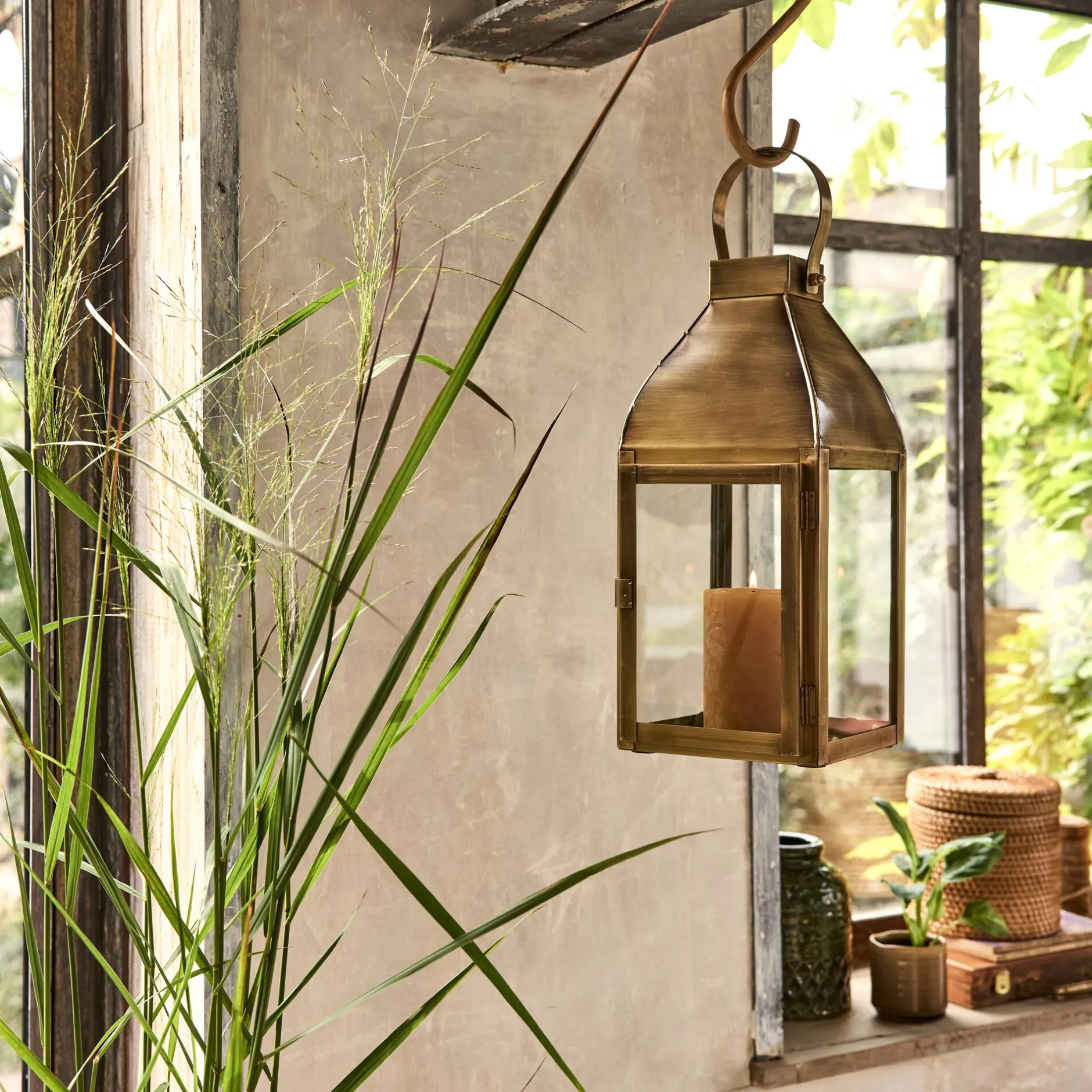 Lanterne|Photophore*alinea Photophore lanterne en métal H33,6cm - Doré