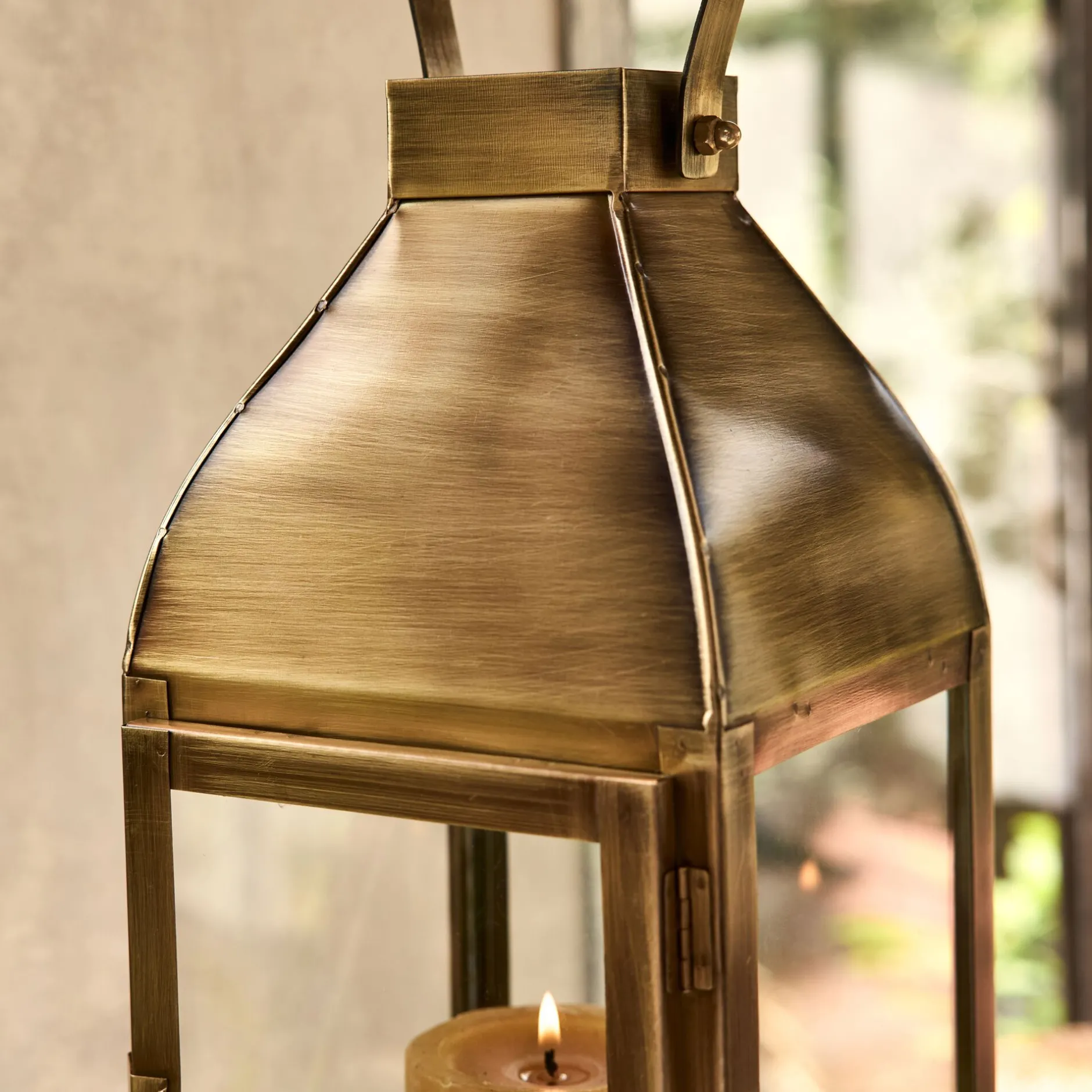 Lanterne|Photophore*alinea Photophore lanterne en métal H33,6cm - Doré