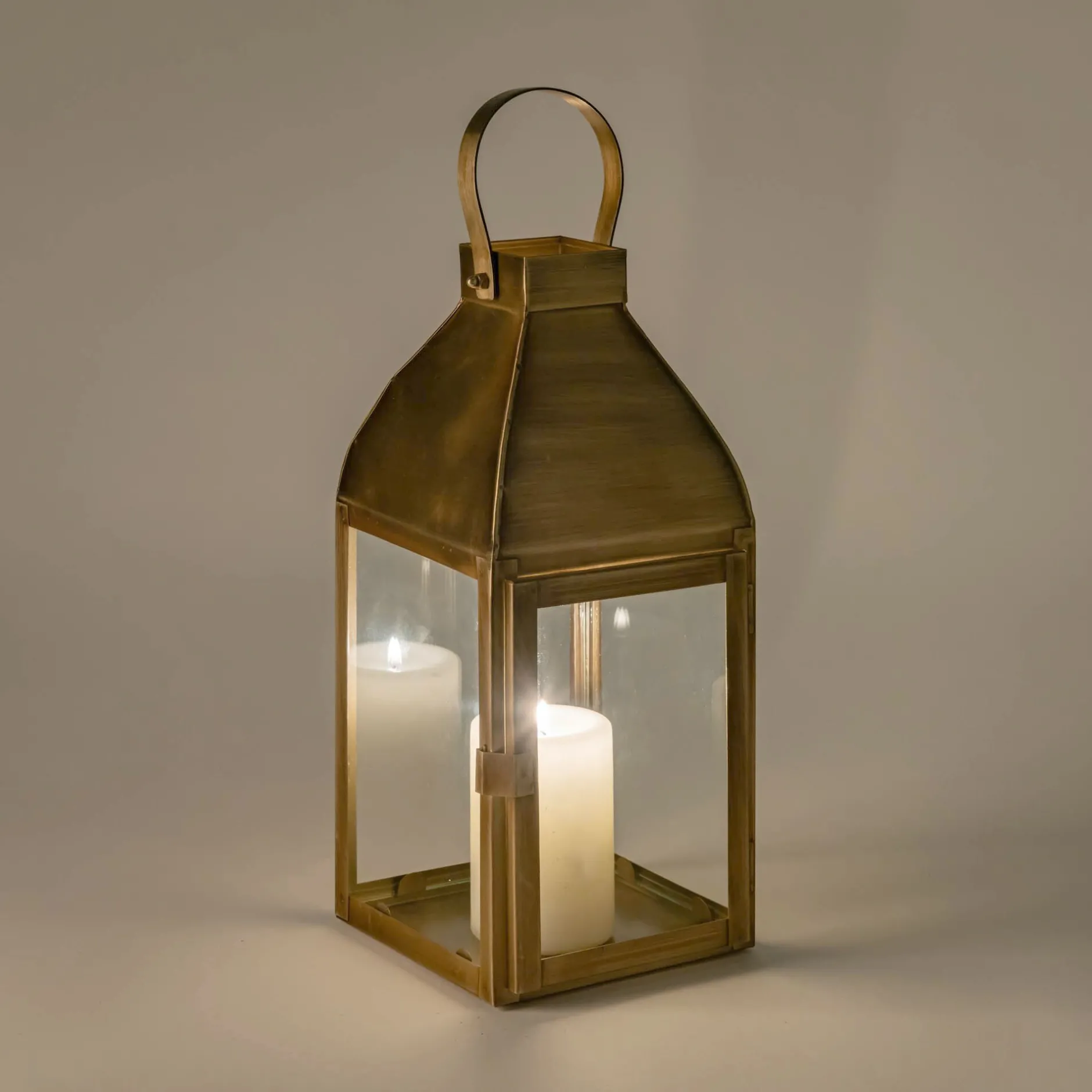 Lanterne|Photophore*alinea Photophore lanterne en métal H33,6cm - Doré