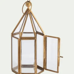 Bougie Et Photophore De Noël*alinea Photophore lanterne en métal H19cm - Doré