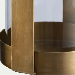 Lanterne|Photophore*alinea Photophore lanterne en verre et fer H25,4cm - Doré