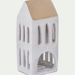 Décoration De La Table De Noël|Bougie Et Photophore De Noël*alinea Photophore maisonnette de Noël en dolomite H15,3cm - Gris