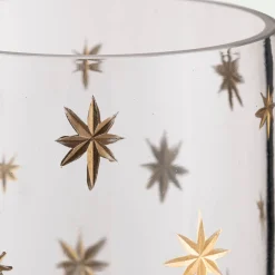 Décoration De La Table De Noël|Bougie Et Photophore De Noël*alinea Photophore étoilé en verre D10xH15cm - Transparent