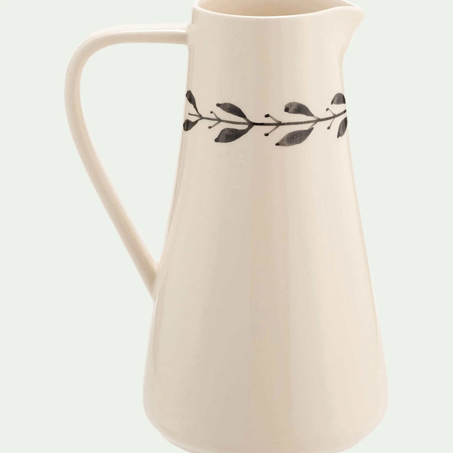 Pichet, Bouteille En Verre Et Carafe*alinea Pichet motif floral en faïence 1L - Blanc