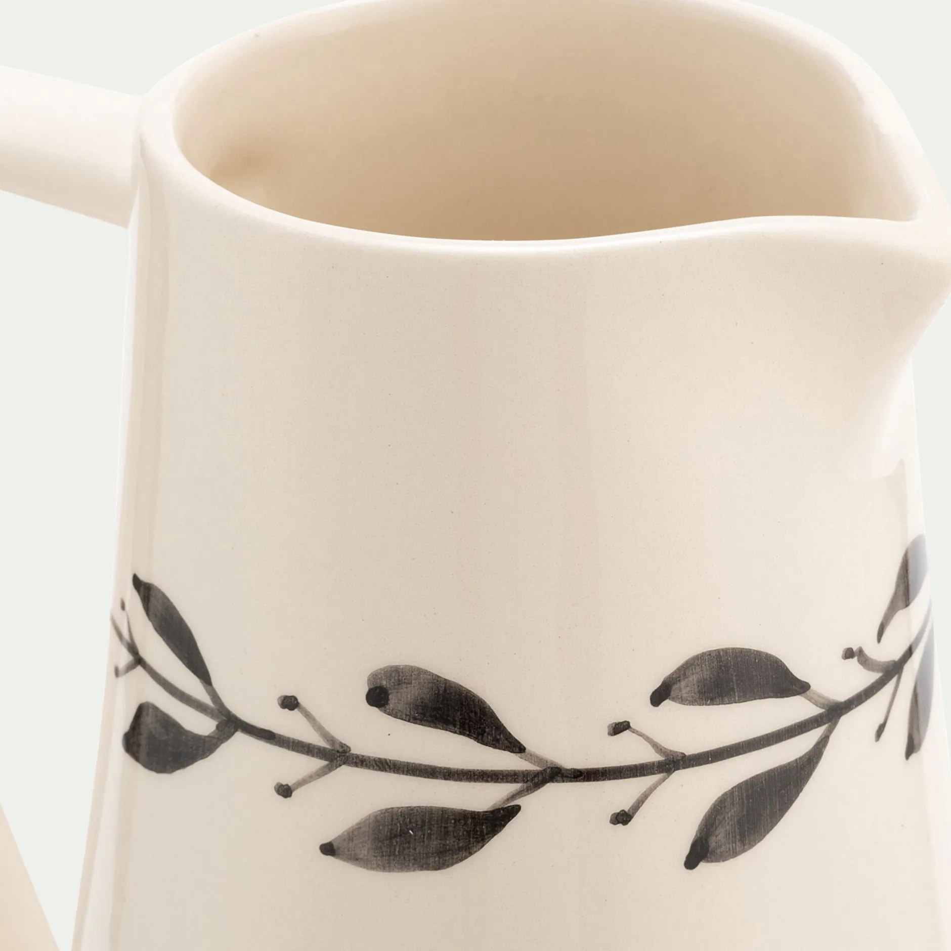 Pichet, Bouteille En Verre Et Carafe*alinea Pichet motif floral en faïence 1L - Blanc