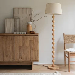 Pied De Lampadaire*alinea Pied de lampadaire en bois d'hévéa H142 cm - Bois clair