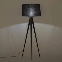 Pied De Lampadaire|Lampadaire Trépied*alinea Pied de lampadaire en métal - H135cm Noir