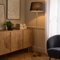 Pied De Lampadaire|Lampadaire Droit*alinea Pied de lampadaire électrifié en acier - H146cm Doré