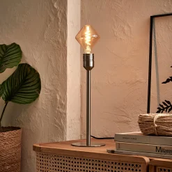 Pied De Lampe|Lampe À Poser*alinea Pied de lampe à poser - argenté H37,2cm Gris