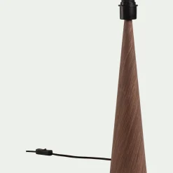 Pied De Lampe|Lampe À Poser*alinea Pied de lampe en métal - effet bois foncé H51,5cm Naturel