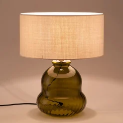 Pied De Lampe*alinea Pied de lampe électrifié en verre D20cm - Vert