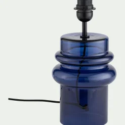 Pied De Lampe*alinea Pied de lampe électrifié en verre H35,5cm - Bleu