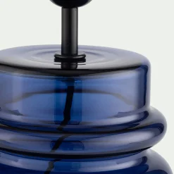 Pied De Lampe*alinea Pied de lampe électrifié en verre H35,5cm - Bleu