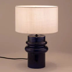 Pied De Lampe*alinea Pied de lampe électrifié en verre H35,5cm - Bleu