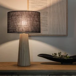 Pied De Lampe*alinea Pied de lampe électrifié en hévéa H38cm - Bois clair