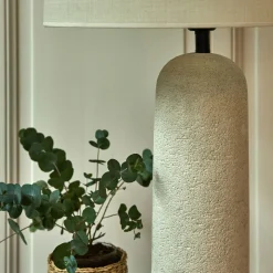 Pied De Lampe*alinea Pied de lampe électrifié en fibre de verre D13cm - Blanc