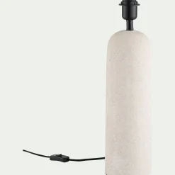 Pied De Lampe*alinea Pied de lampe électrifié en fibre de verre D13cm - Blanc