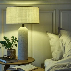 Pied De Lampe*alinea Pied de lampe électrifié en fibre de verre D13cm - Blanc