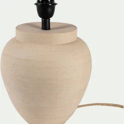 Pied De Lampe*alinea Pied de lampe électrifié en grès D24cm - Beige
