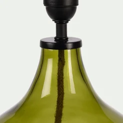 Pied De Lampe*alinea Pied de lampe électrifié en verre H40cm - Vert