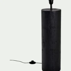Pied De Lampadaire|Lampadaire Droit*alinea Pied de lampe électrifié en bois de manguier H76cm - naturel Noir