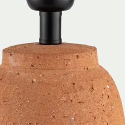 Pied De Lampe*alinea Pied de lampe électrifié en terre cuite D15cm - brique Orange