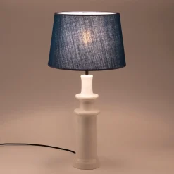 Pied De Lampe*alinea Pied de lampe électrifié en céramique D12cm - Blanc