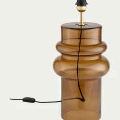 Pied De Lampe*alinea Pied de lampe électrifié en verre H52cm - ambré Marron