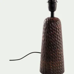 Pied De Lampe*alinea Pied de lampe électrifié en bois de manguier H40cm - foncé Marron