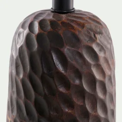 Pied De Lampe*alinea Pied de lampe électrifié en bois de manguier H40cm - foncé Marron