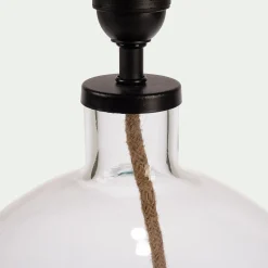 Pied De Lampe*alinea Pied de lampe électrifié en verre H37cm - Transparent