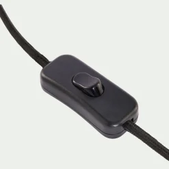 Pied De Lampe*alinea Pied de lampe électrifié en bois de manguier H55cm - Noir